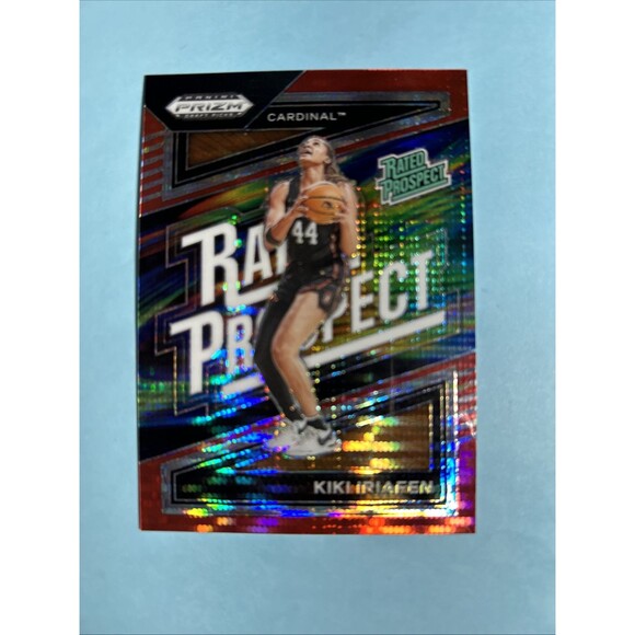 Kiki Iriafen Stanford,2024 Panini Prizm Rated Prospect Red Shimmer Prizm /299 - Picture 1 of 3